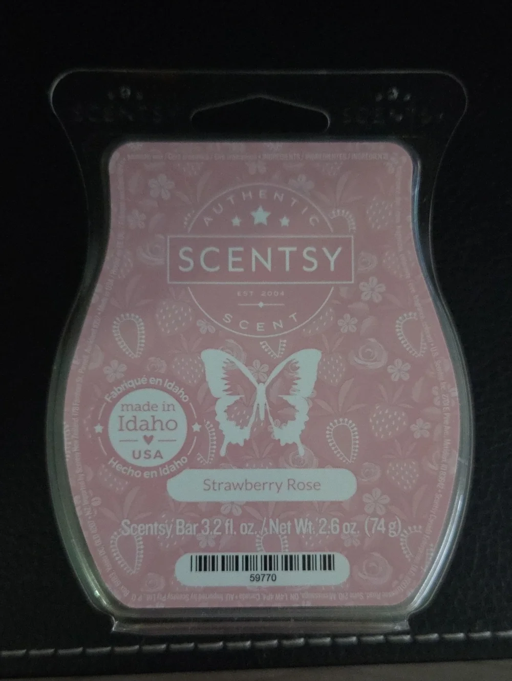 Scentsy Strawberry Rose Wax Bar - Pink